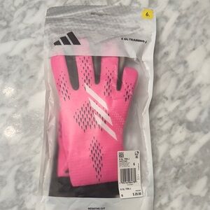 Adidas Pink and Black Training Gloves